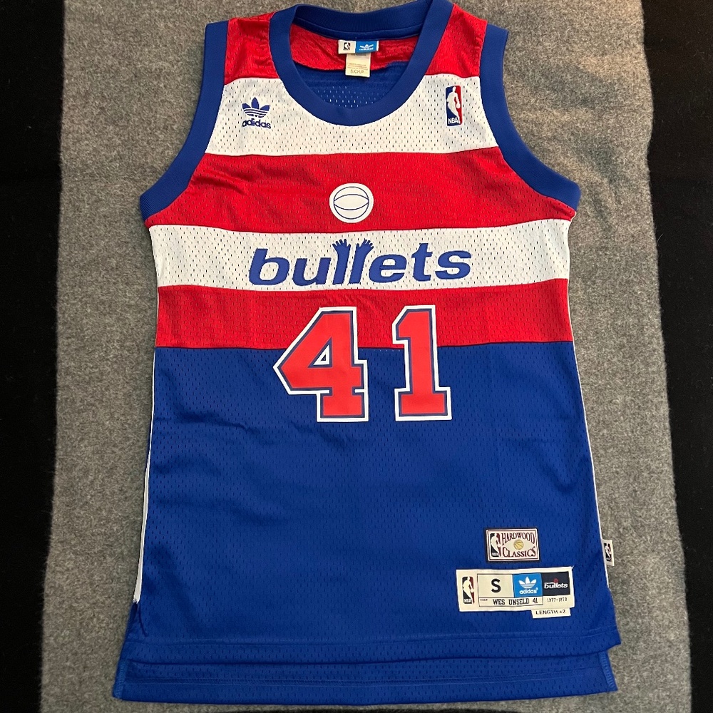 WES UNSELD Adidas Hardwood Classics 1977-78 Washington Bullets Swingman Jersey